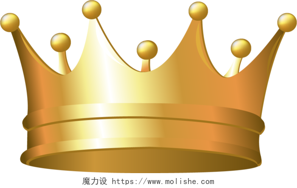 立体金色王冠素材